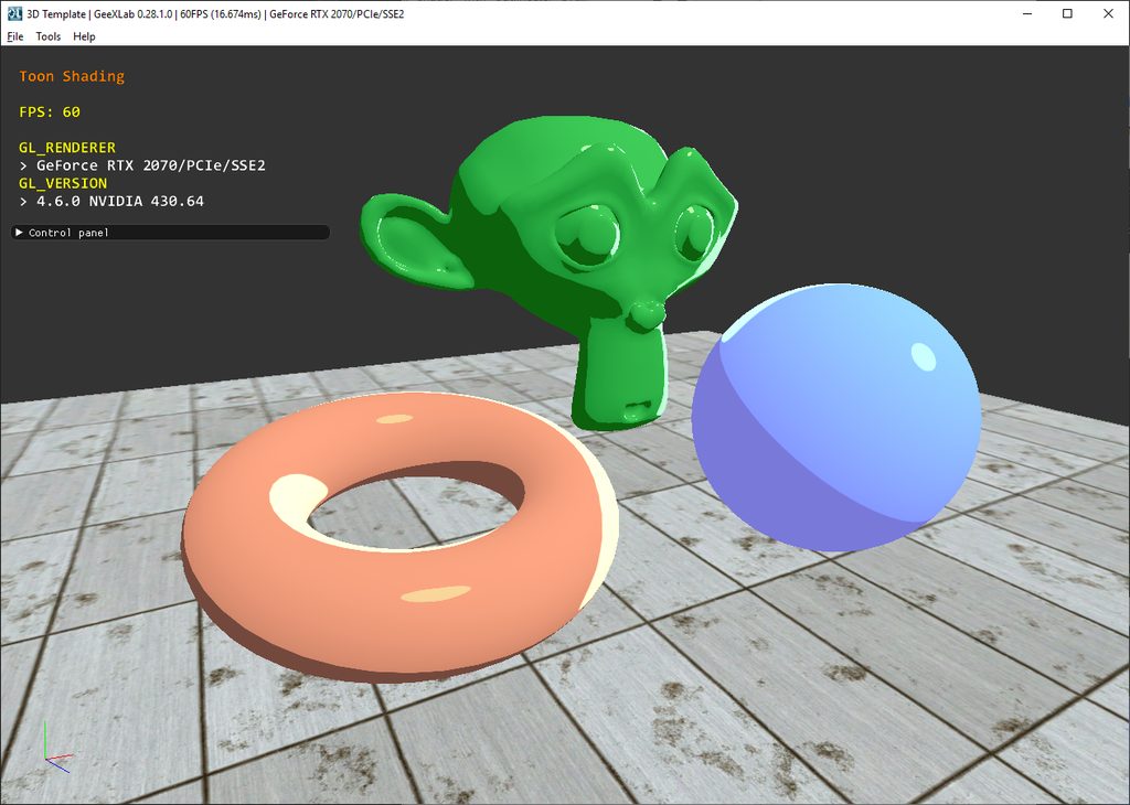 GeeXLab - Toon / cel-shading