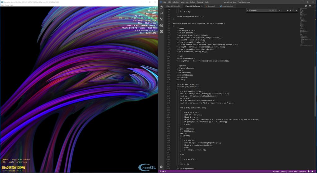 Shadertoy demo ported to GeeXLab