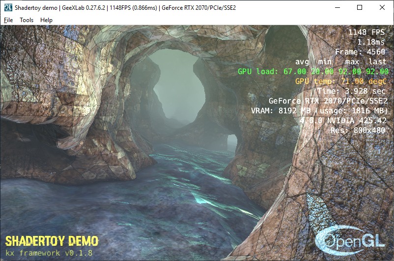 Shadertoy demo ported to GeeXLab