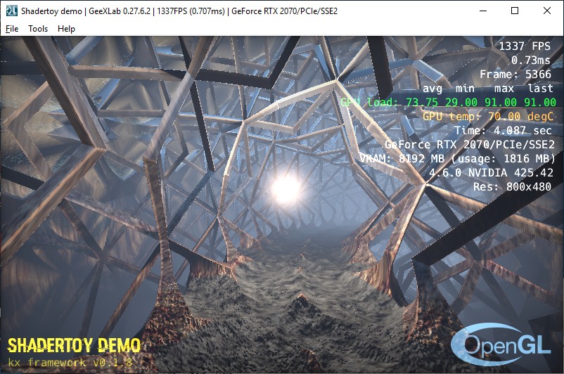 Shadertoy demo ported to GeeXLab