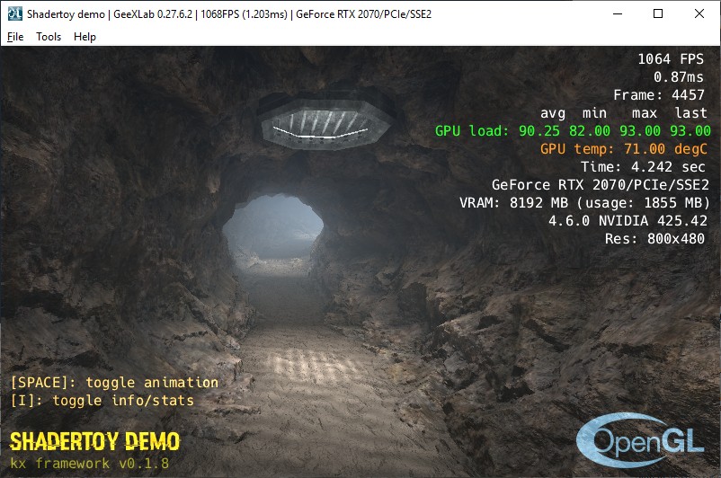 Shadertoy demo ported to GeeXLab