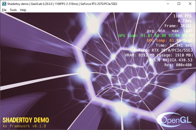 Shadertoy demo ported to GeeXLab