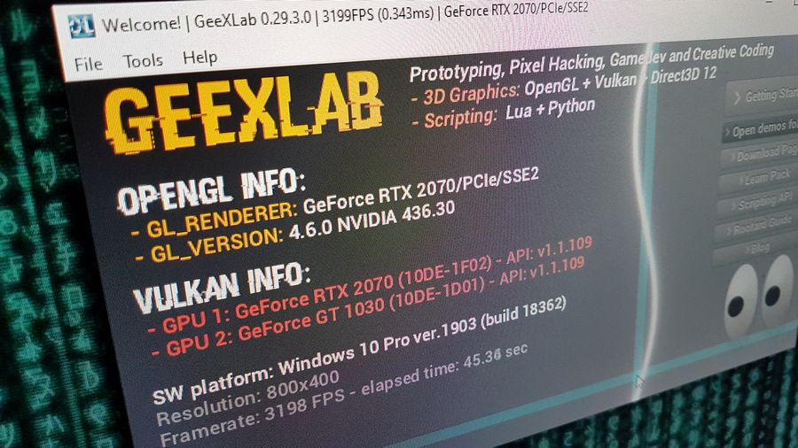 GeeXLab 3D prototyping for Win64, Linux64, macOS, RaspberryPi and TinkerBoard
