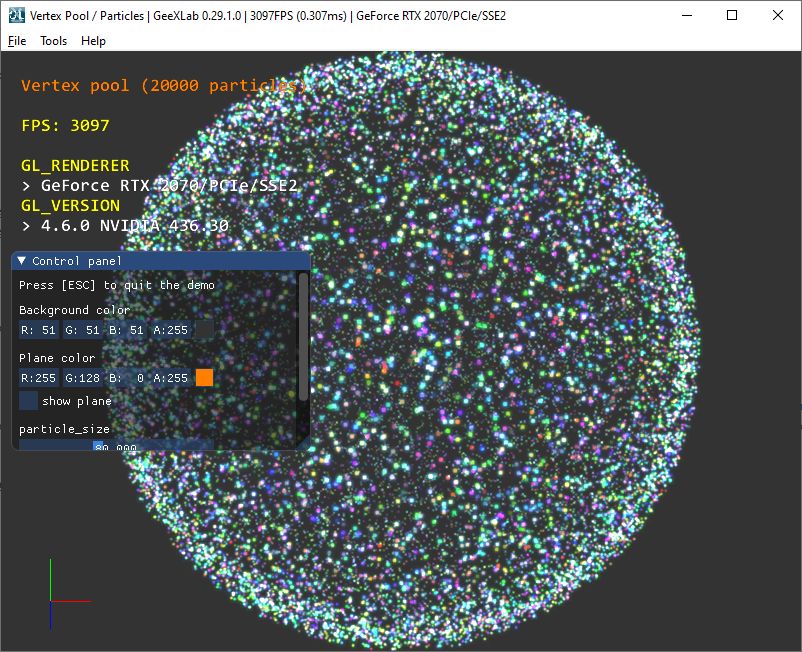 GeeXLab OpenGL 2.1 demopack - vertexpool