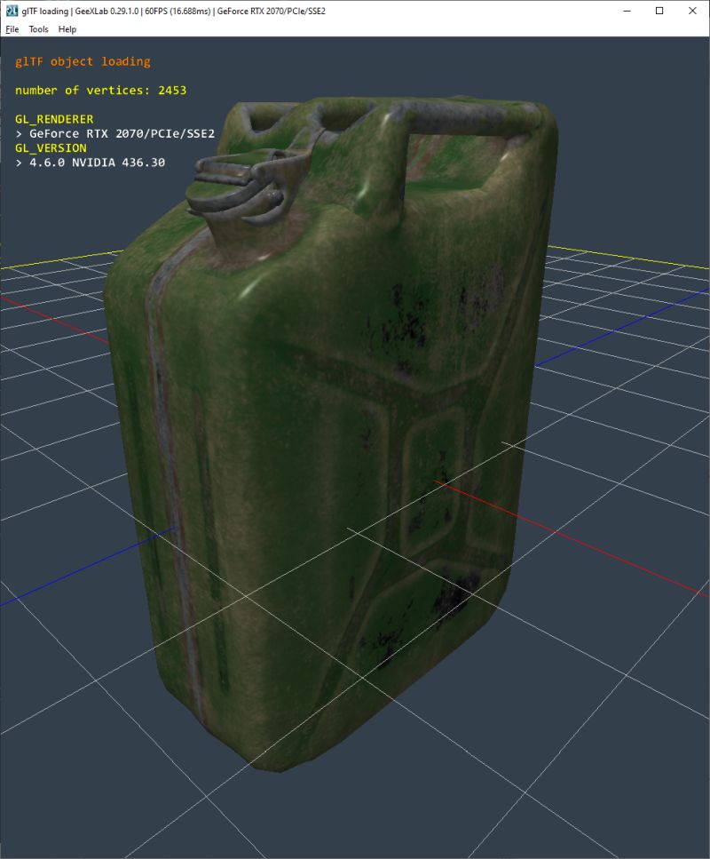 GeeXLab OpenGL 3.2 demopack - glTF loading