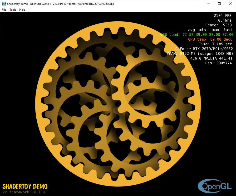 Shadertoy demo ported to GeeXLab