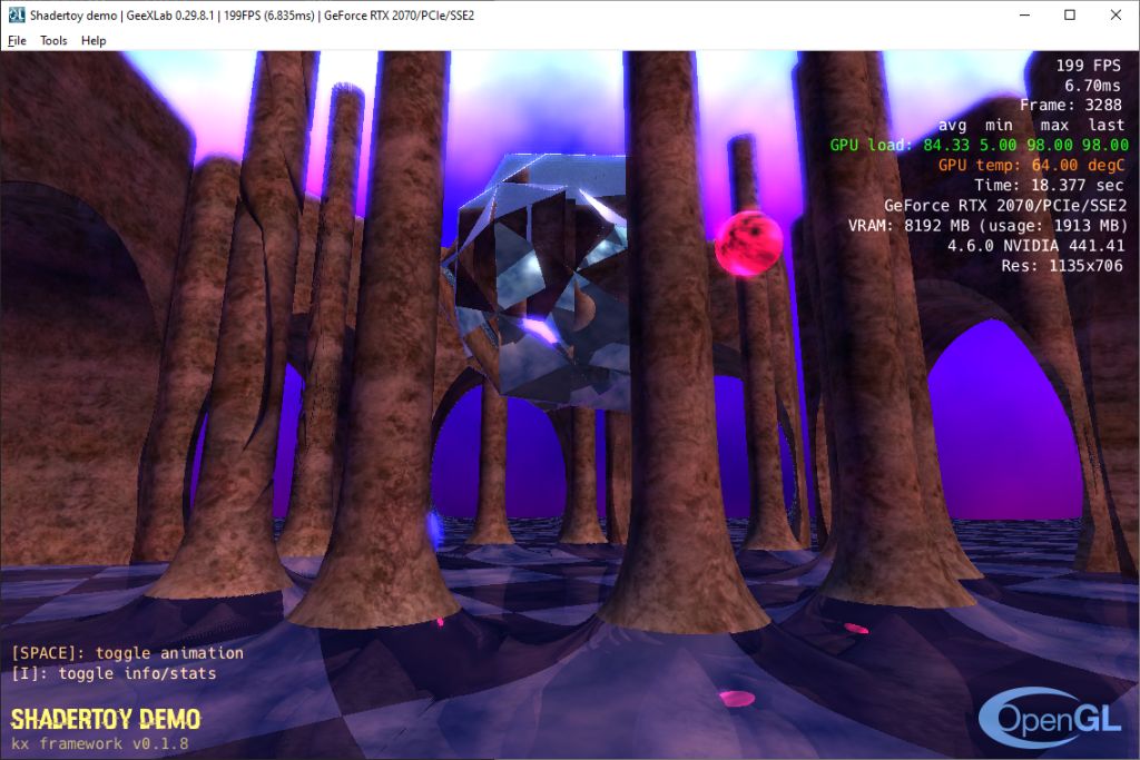 Shadertoy demo ported to GeeXLab