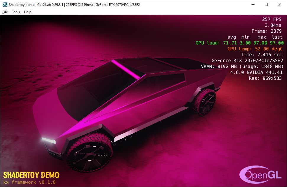 Shadertoy demo ported to GeeXLab