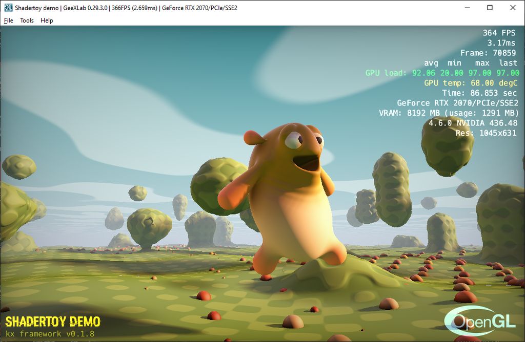 Shadertoy demo ported to GeeXLab