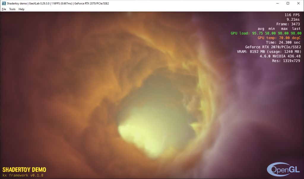 Shadertoy demo ported to GeeXLab