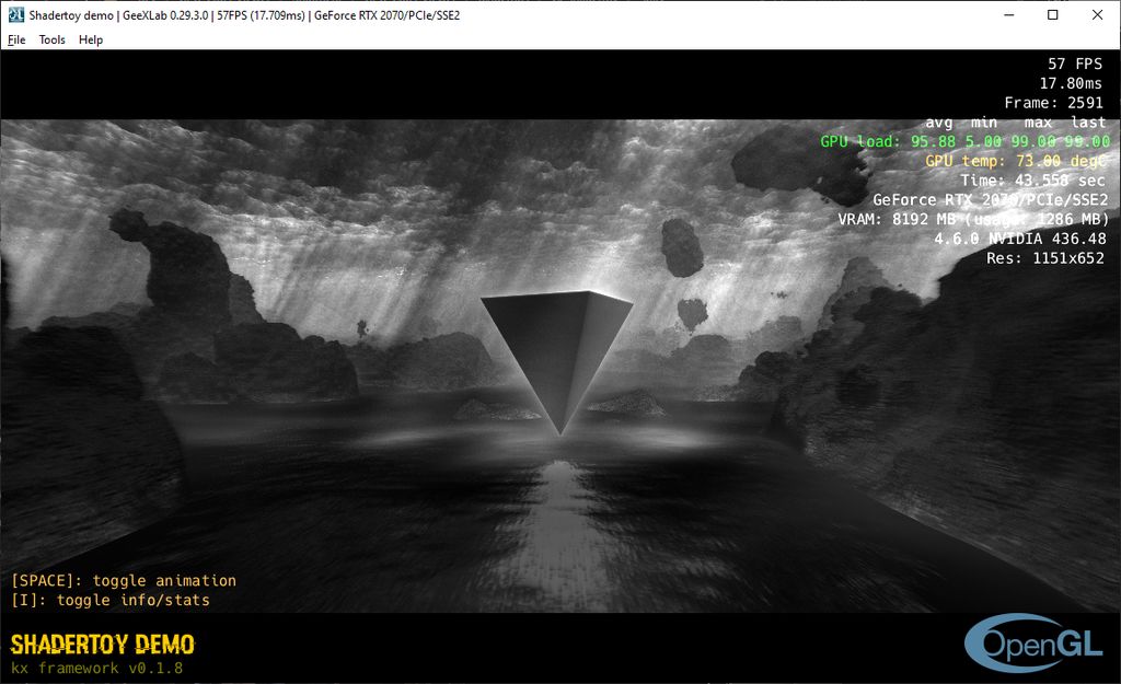 Shadertoy demo ported to GeeXLab
