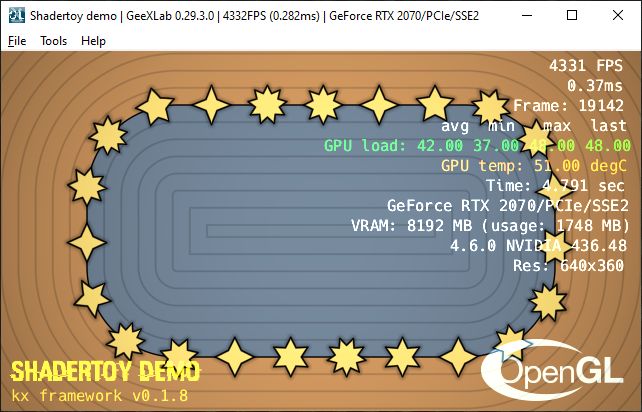Shadertoy demo ported to GeeXLab