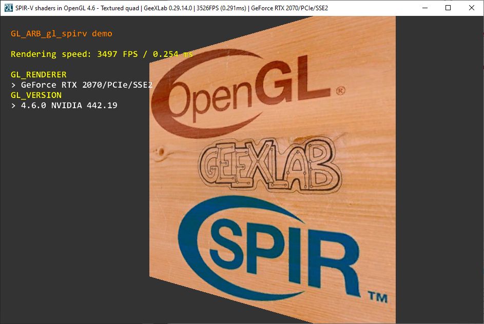 GL_ARB_gl_spirv demo with GeeXLab