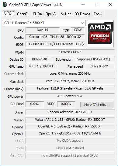 AMD Adrenalin 2020 Edition - GPU Caps Viewer + Radeon RX 5500 XT