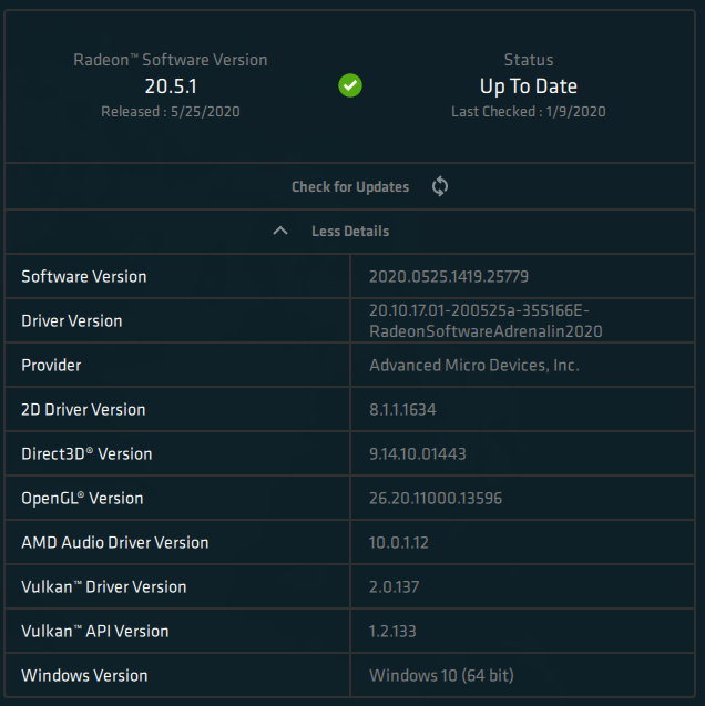 AMD Adrenalin 2020 Edition - Software information