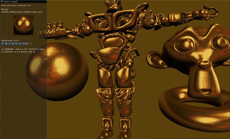 GeeXLab - MatCap texture viewer
