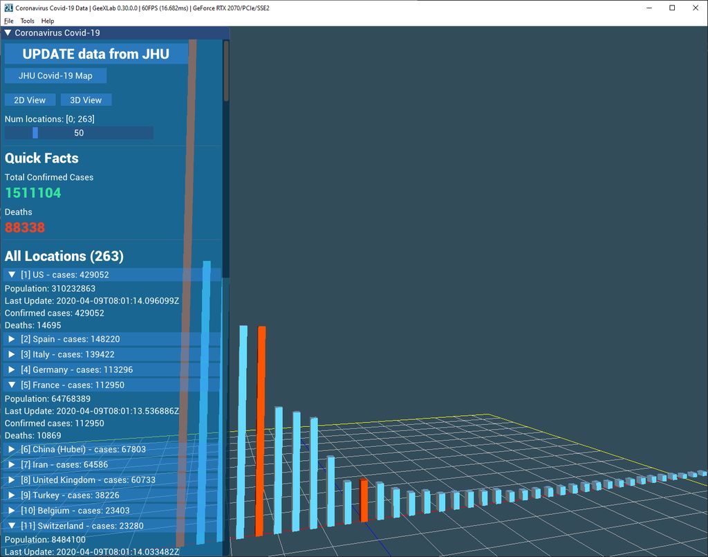 GeeXLab demo - How to Read Up-to-Date COVID-19 Data in Python 3