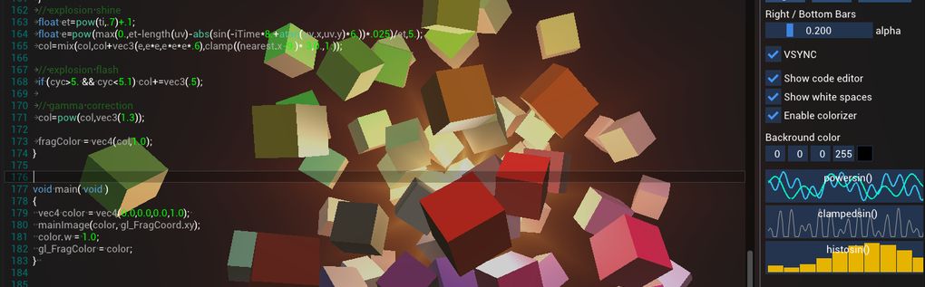GeeXLab demo - Shader Tweak - Color Text Editor Widget for Dear ImGui