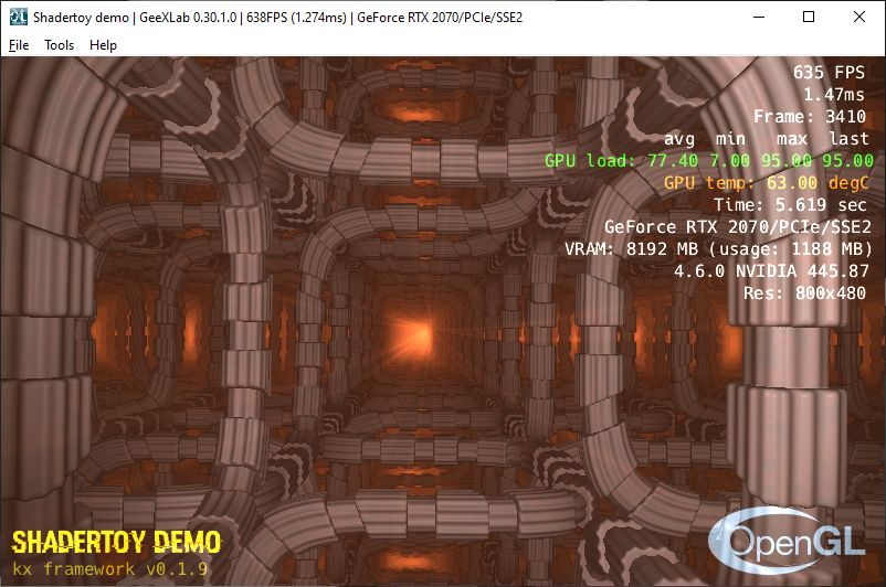 Shadertoy demopack for GeeXLab - divine-light