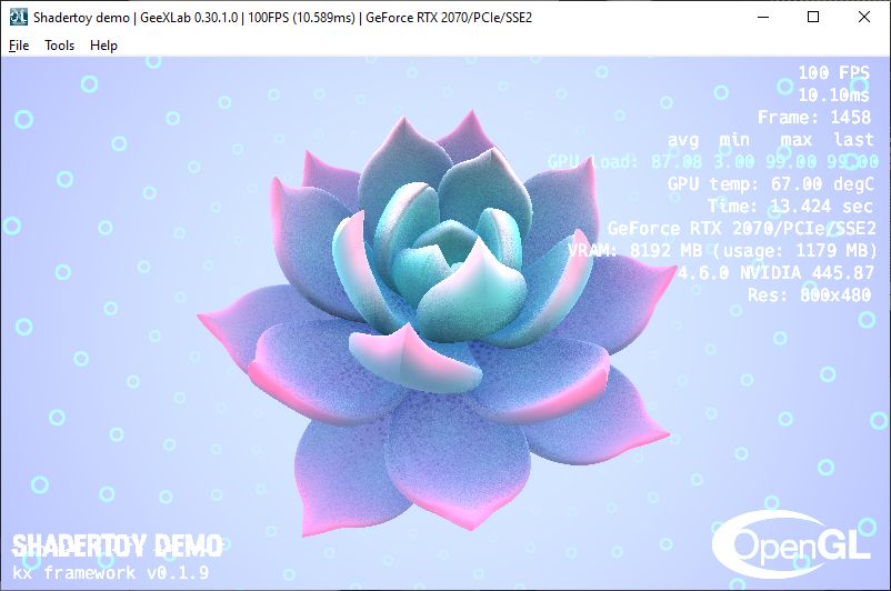 Shadertoy demopack for GeeXLab - echeveria 2