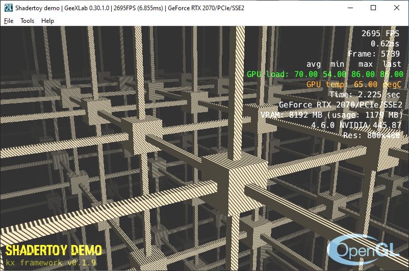 Shadertoy demopack for GeeXLab - escher cubes