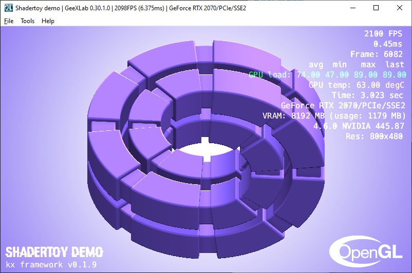 Shadertoy demopack for GeeXLab - impossible-ring