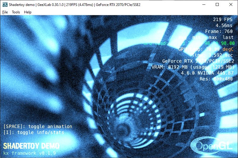 Shadertoy demopack for GeeXLab - Sync cord - Revision 2020