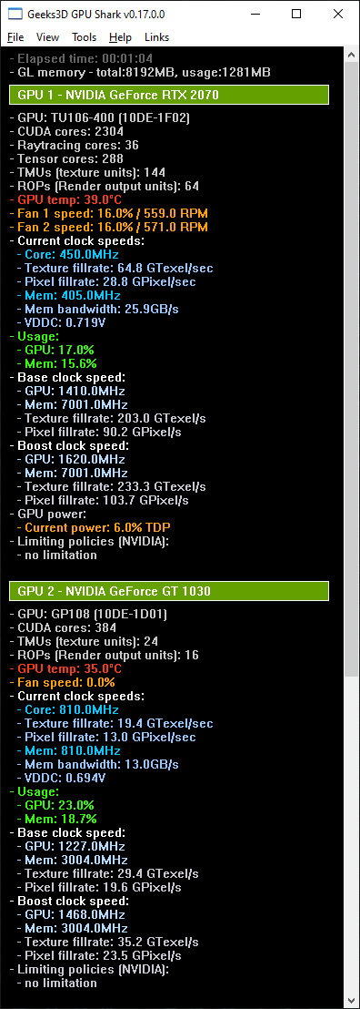 GPU Shark 0.17.0 - GeForce RTX 2070