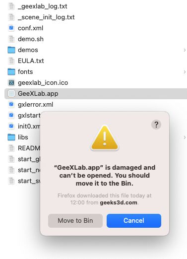 GeeXLab.app is damaged and can't be opened on macOS