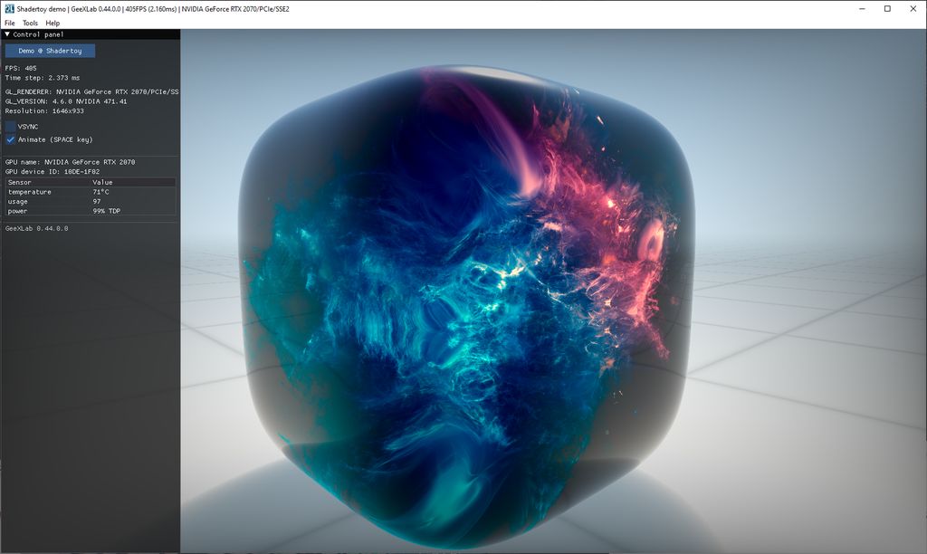Shadertoy demopack for GeeXLab