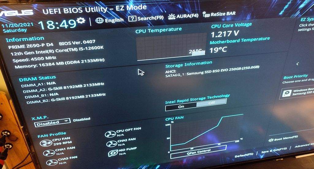 Test System) Intel Core i5-12600K, ASUS PRIME Z690-P D4, Noctua NH-U12S  chromax.black