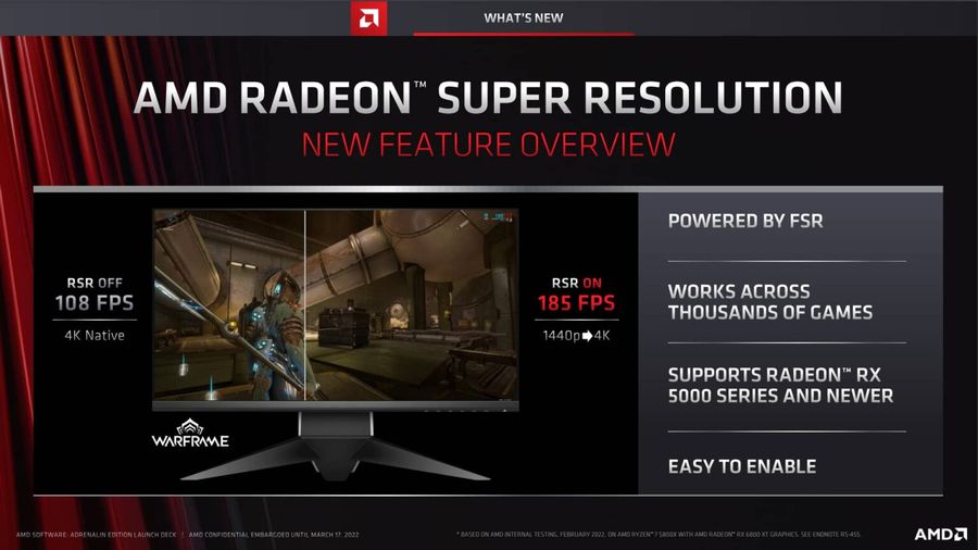 AMD Radeon Super Resolution powered by FidelityFX Super Resolution 2.0