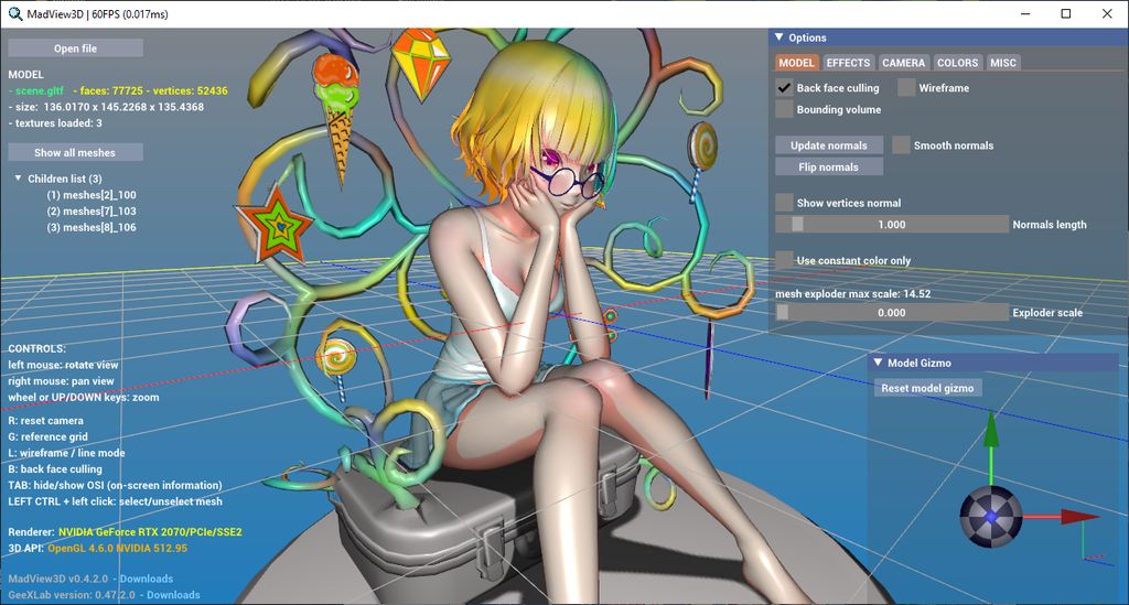 MadView3D - free 3D model viewer