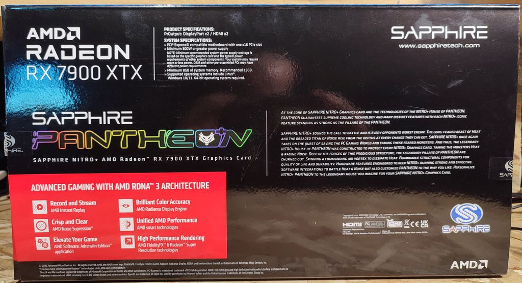 SAPPHIRE Radeon RX 7900 XTX Nitro+ 24GB Review