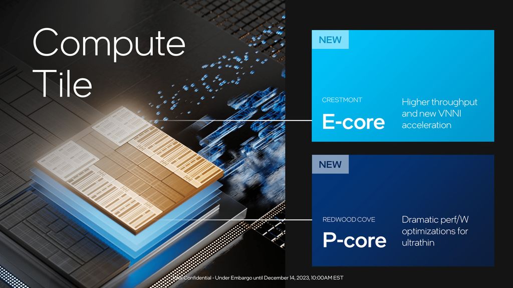 Intel Core Ultra Meteor Lake Processors - P-cores and E-cores