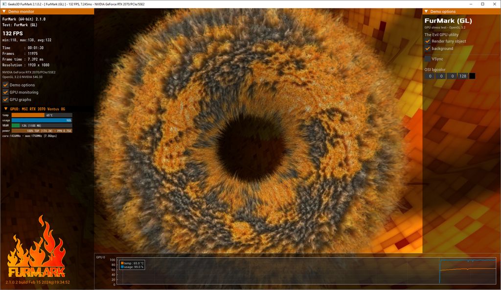 FurMark 2 - OpenGL rendering - Donut