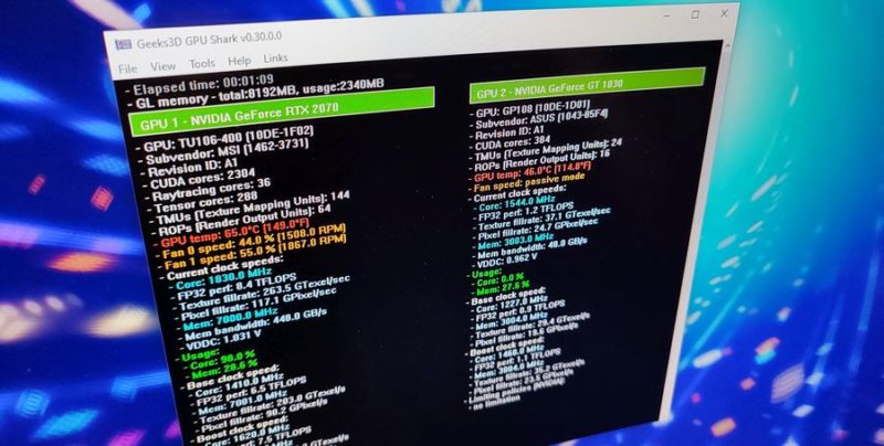 GPU Shark 0.30.0 - Graphics card monitoring utility